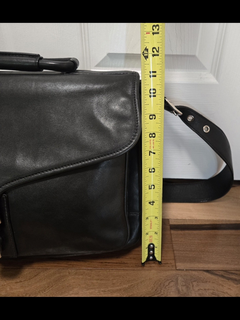 Vtg Coach Logan Leather Commuter Messenger Bag Briefcase Black 5238 Y2k Soho - Picture 7 of 14